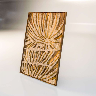 Резная декоративная деревянная 3D панель "Cobweb"